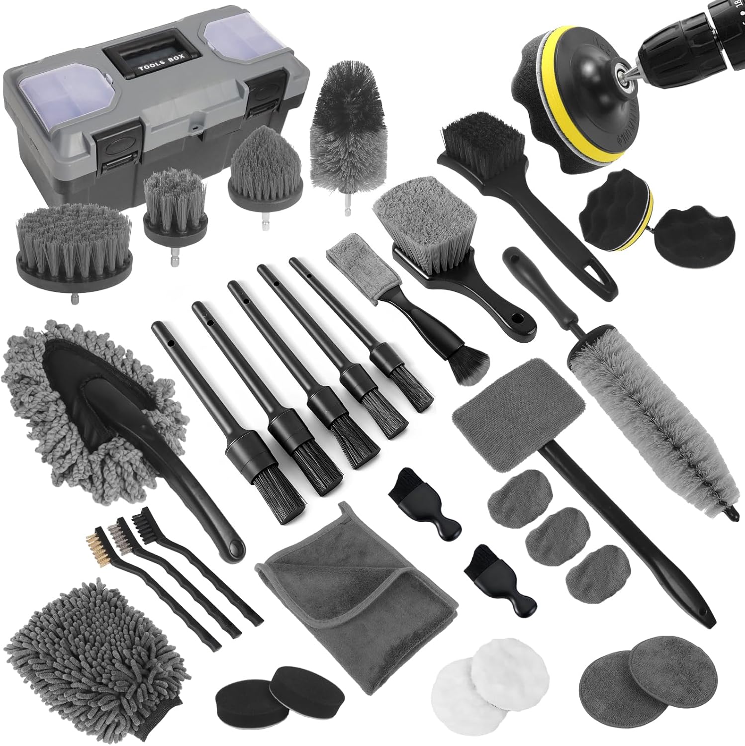 Car Detailing Kit, 36Pcs Profe - Interior Detailing Kit avaliação e preço