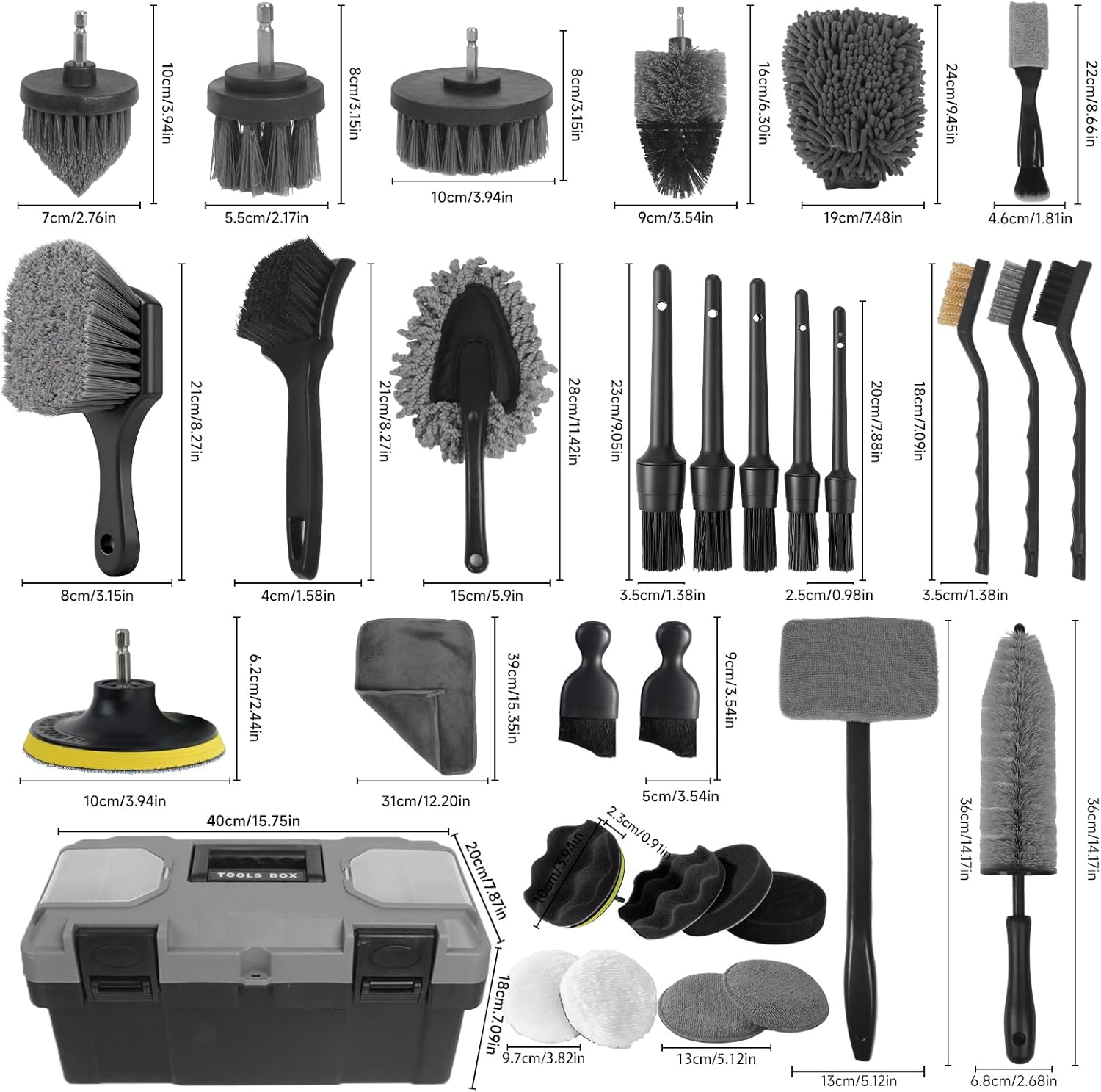 Car Detailing Kit, 36Pcs Profe - Interior Detailing Kit avaliação e preço