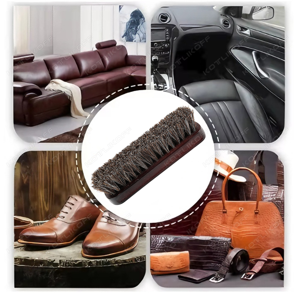 Premium Horsehair Shoe Brush F - Dirt Brush Interior avaliação e preço