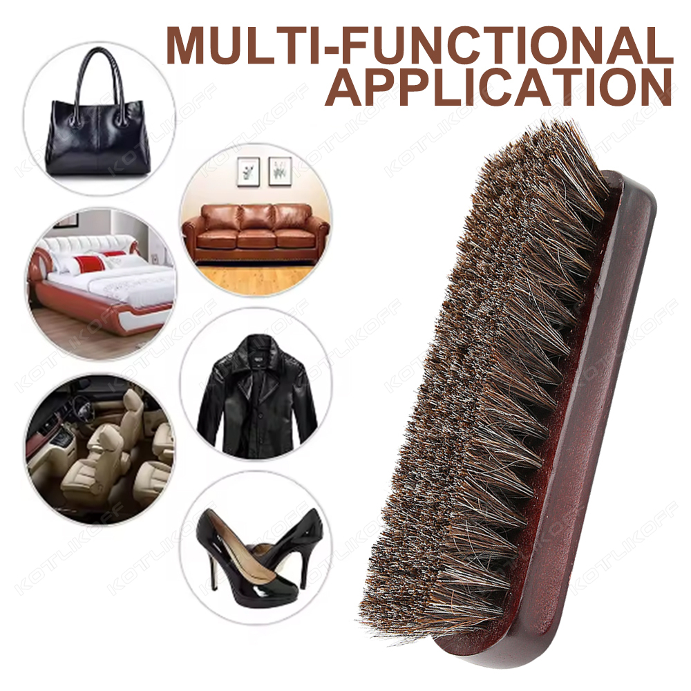Premium Horsehair Shoe Brush F - Dirt Brush Interior avaliação e preço