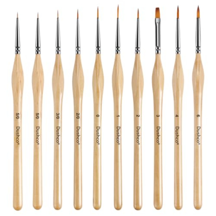 10 pcs Miniature Detail Paint  - Detailing Brush Set avaliação e preço