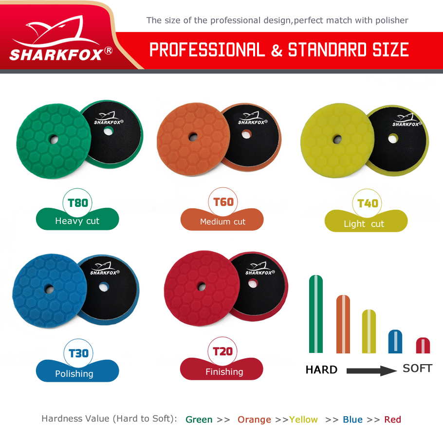 Sharkfox 5 pieces/set 5 Inch(1 - Polish Pad Set Buffer avaliação e preço