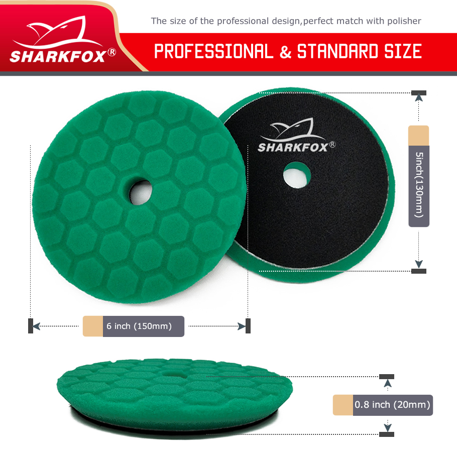 Sharkfox 5 pieces/set 5 Inch(1 - Polish Pad Set Buffer avaliação e preço