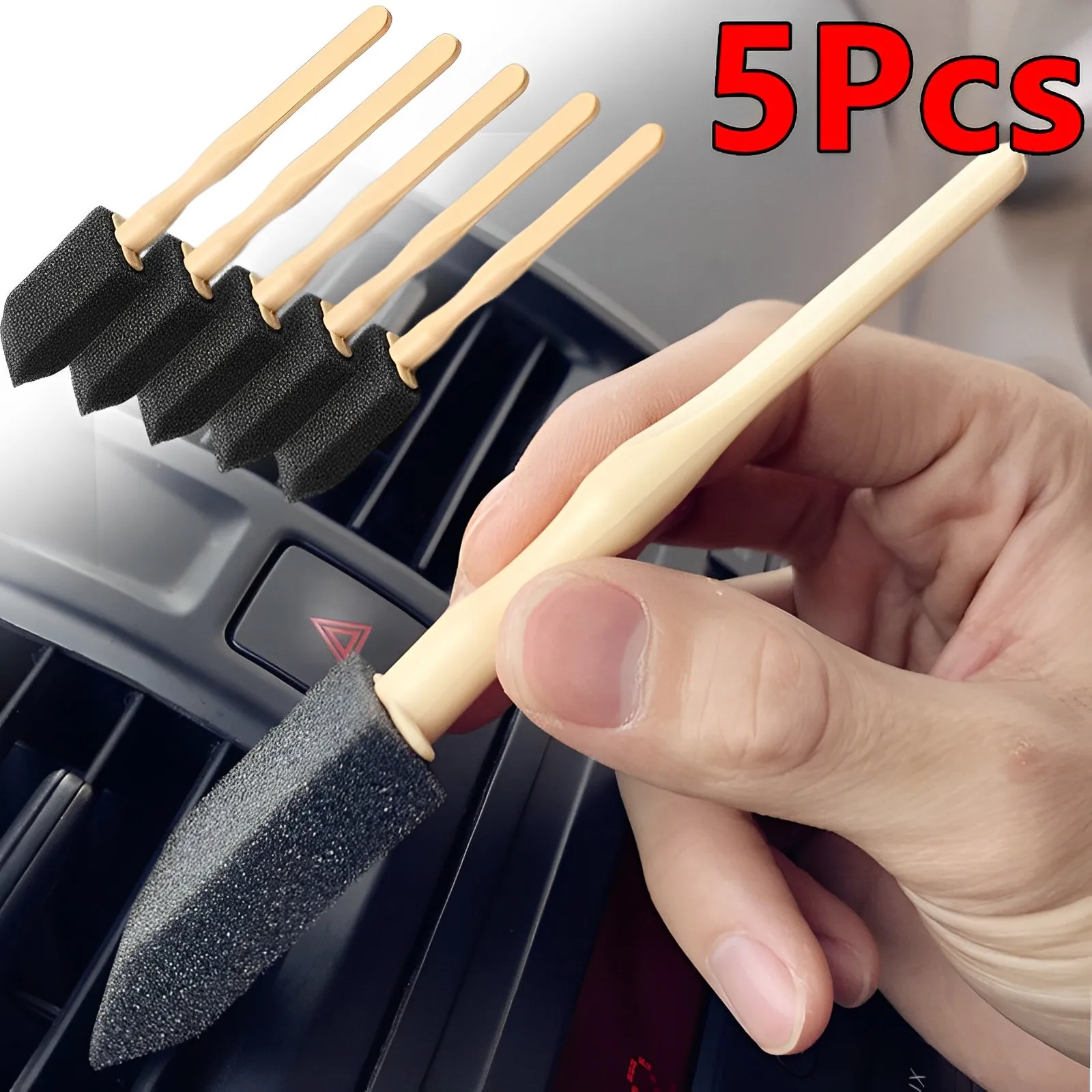 5Pcs Car Air Outlet Sponge Bru - Dirt Brush Interior avaliação e preço