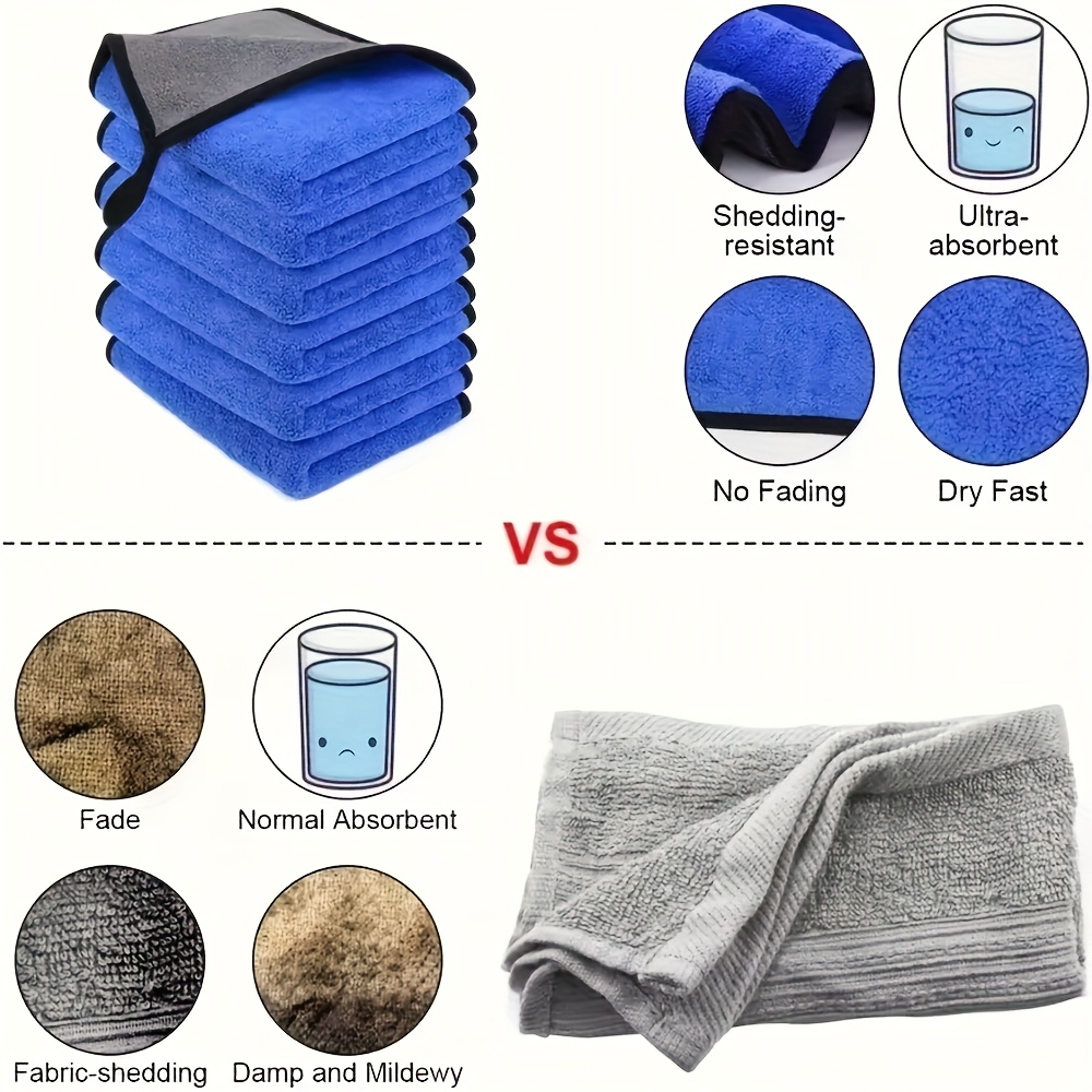 1-10pcs Microfiber Car Cleanin - Microfiber Towel Detailing avaliação e preço