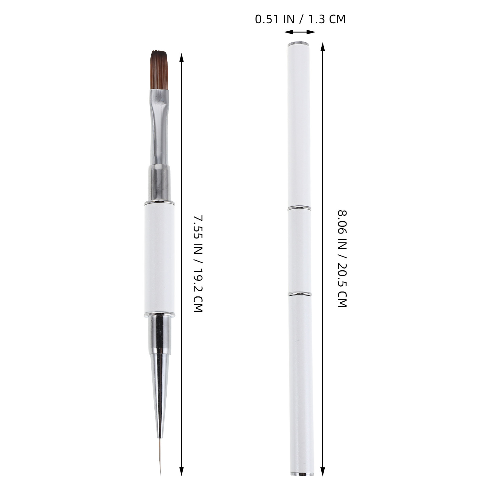 3Pcs Nail Art Brushes Set Dual - Detailing Brush Set avaliação e preço