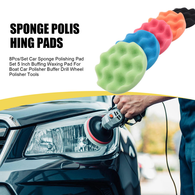 ABJA-8Pcs/Set Car Sponge Polis - Polish Pad Set Buffer avaliação e preço