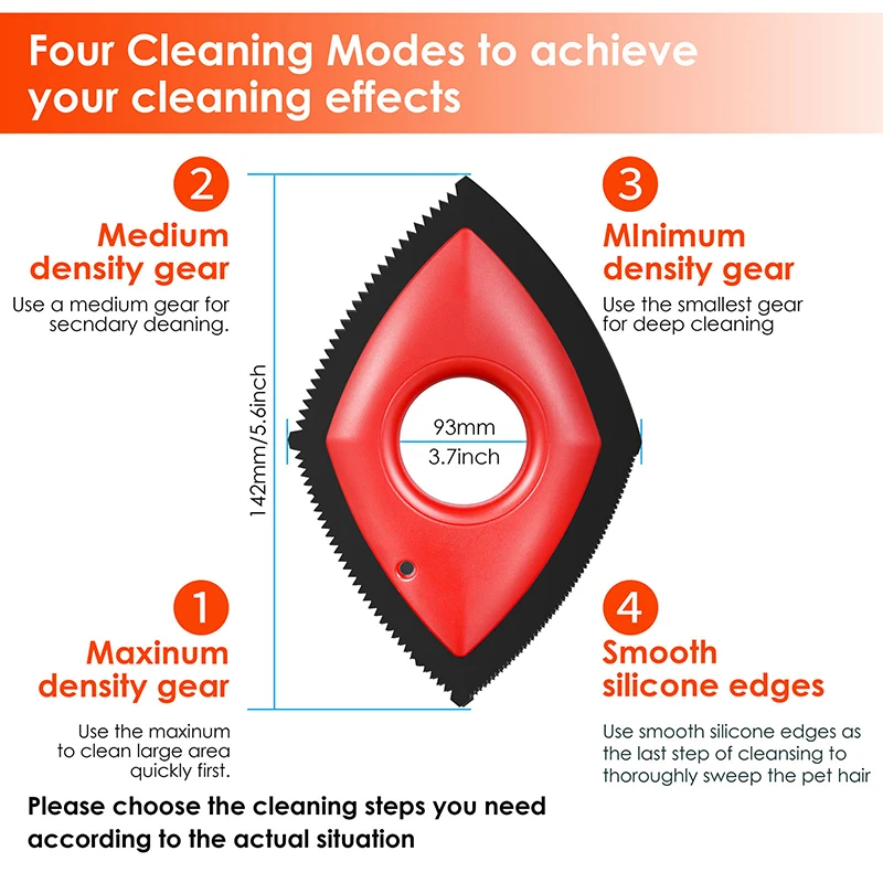 4 Modes Pet Hair Remover Comb  - Seat Cleaner Fabric avaliação e preço