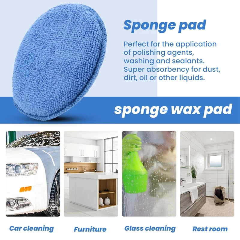 5Inch Microfiber Wax Applicato - Wax Applicator Pad avaliação e preço