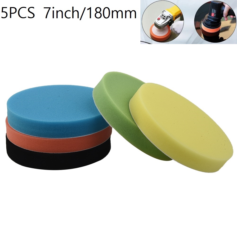 5 Pcs Sponge Polishing Pad 7In - Polish Pad Set Buffer avaliação e preço