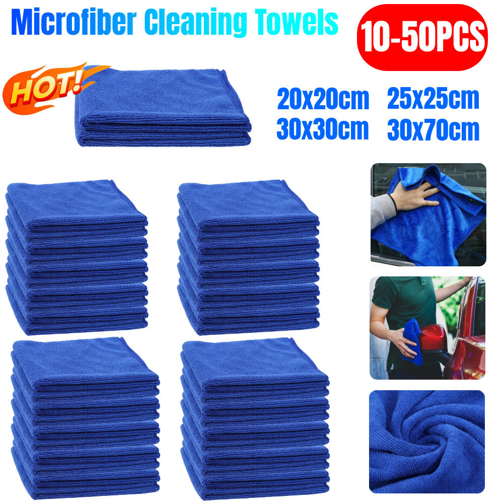 10-50PCS Microfiber Cleaning T - Microfiber Towel Detailing avaliação e preço