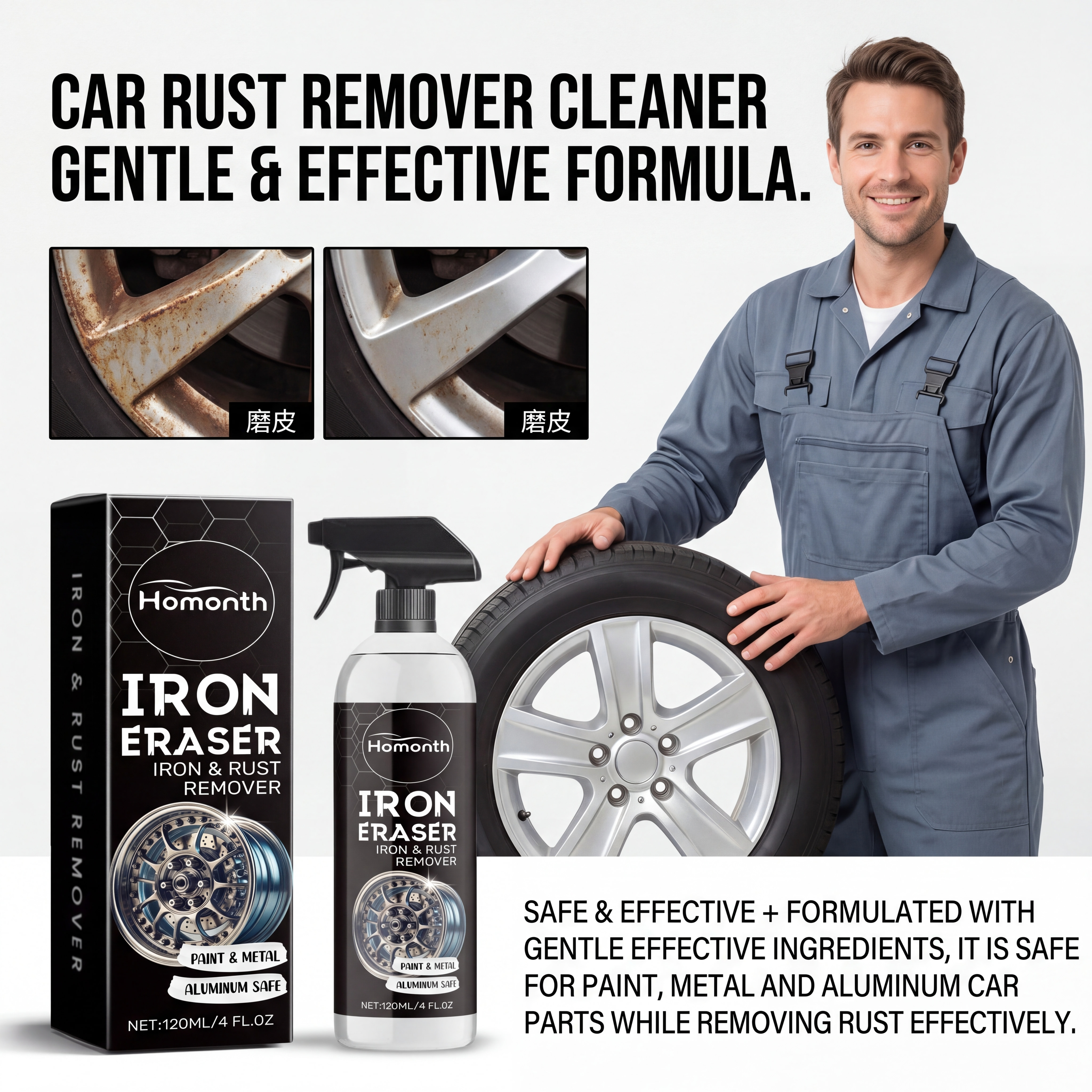 Car Rust Remover Spray Powerfu - Wheel Cleaner Alloy avaliação e preço