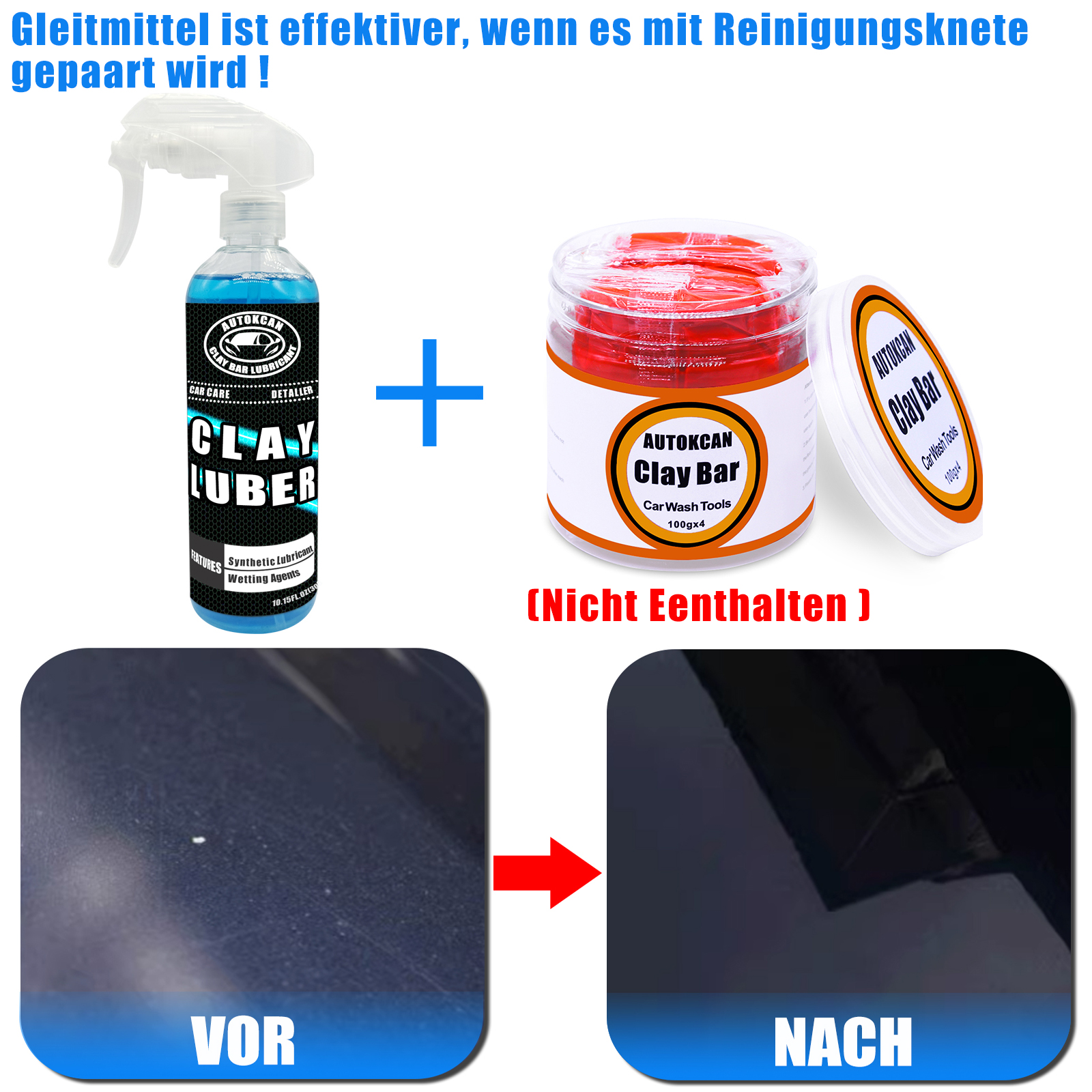 200G Car Clay Bar And 300ml Ma - Clay Bar Lubricant avaliação e preço