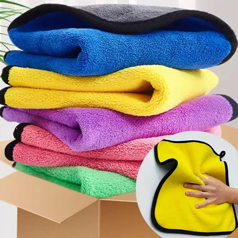 1/5pcs Thicken Car Microfiber  - Microfiber Towel Detailing avaliação e preço