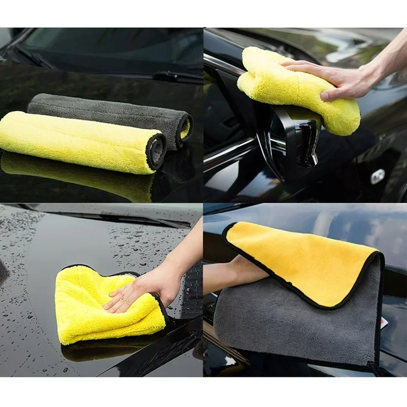 1/5pcs Thicken Car Microfiber  - Microfiber Towel Detailing avaliação e preço