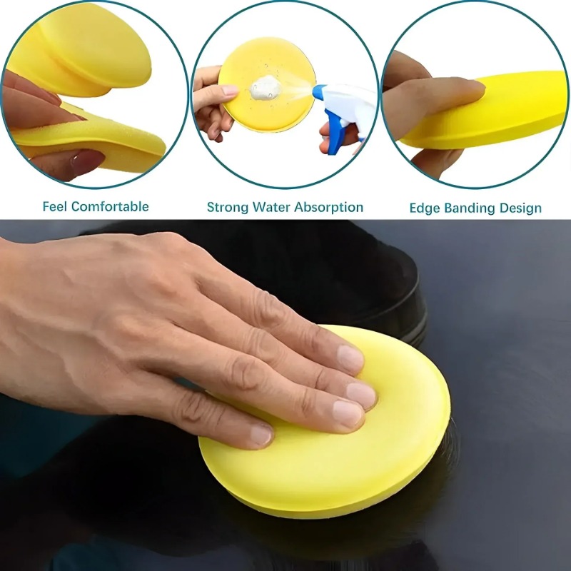 6PCS Car Care Foam Wax Applica - Wax Applicator Pad avaliação e preço