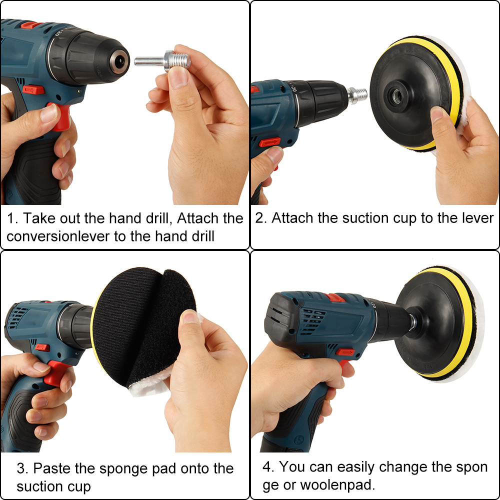 5pcs Car Polishing Pads Set 6  - Polish Pad Set Buffer avaliação e preço
