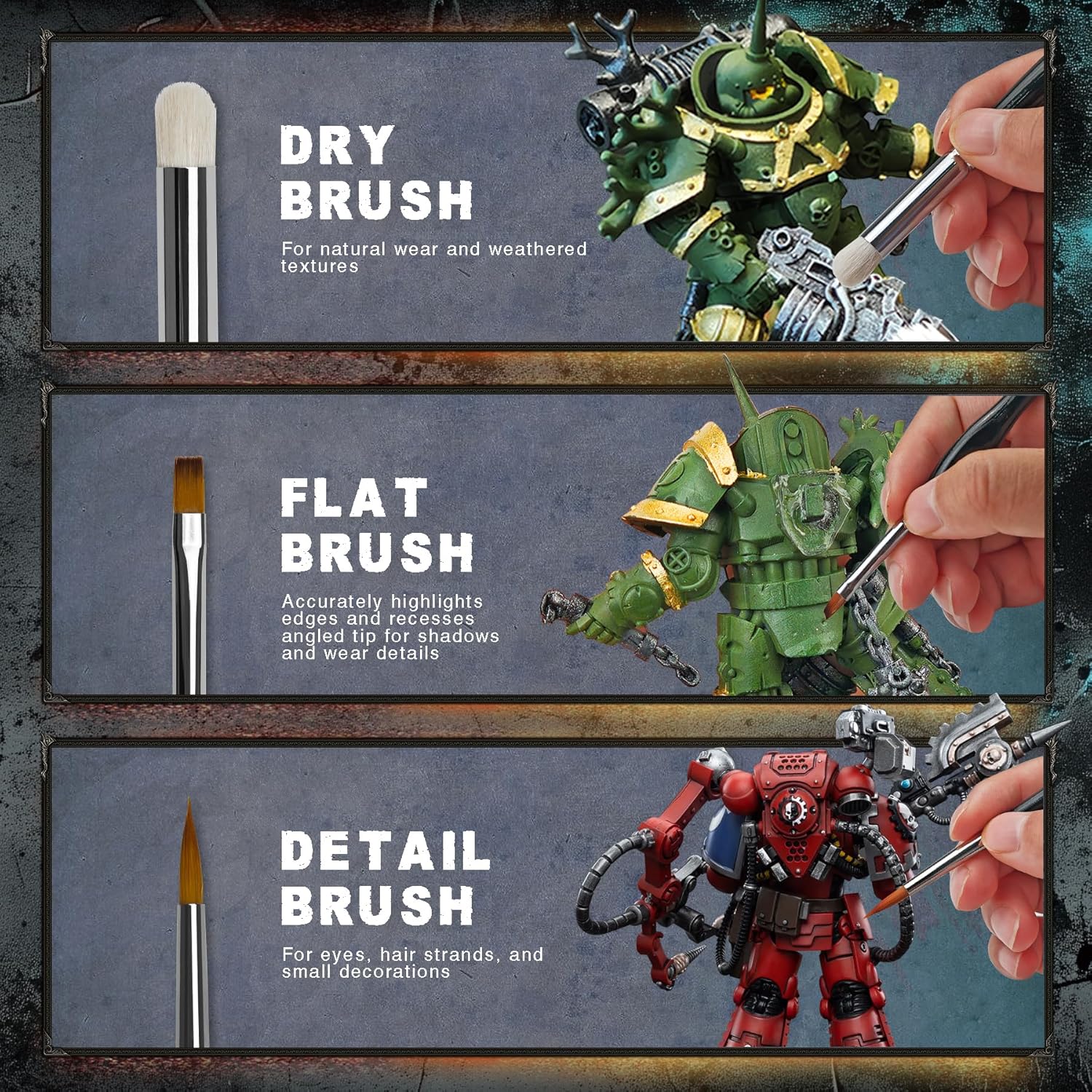 20Pcs Miniature Paint Brushes  - Detailing Brush Set avaliação e preço