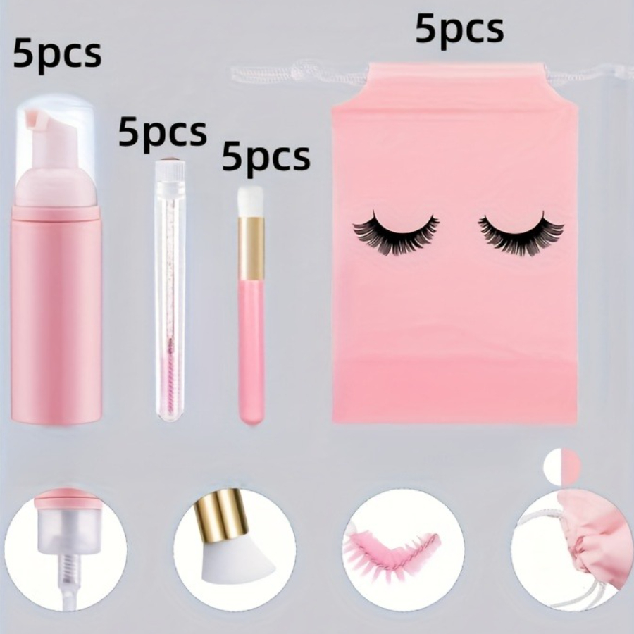 20Pcs Lash Care Kit - 5 Foam P - Detailing Brush Set avaliação e preço