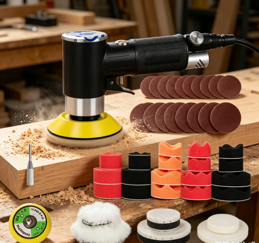 Air Sander Mini Pneumatic Grin - Polish Pad Set Buffer avaliação e preço