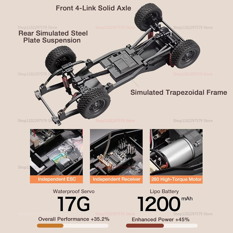 MN82T 1:12 2.4G RC Crawler Hoi - Dirt Brush Interior avaliação e preço
