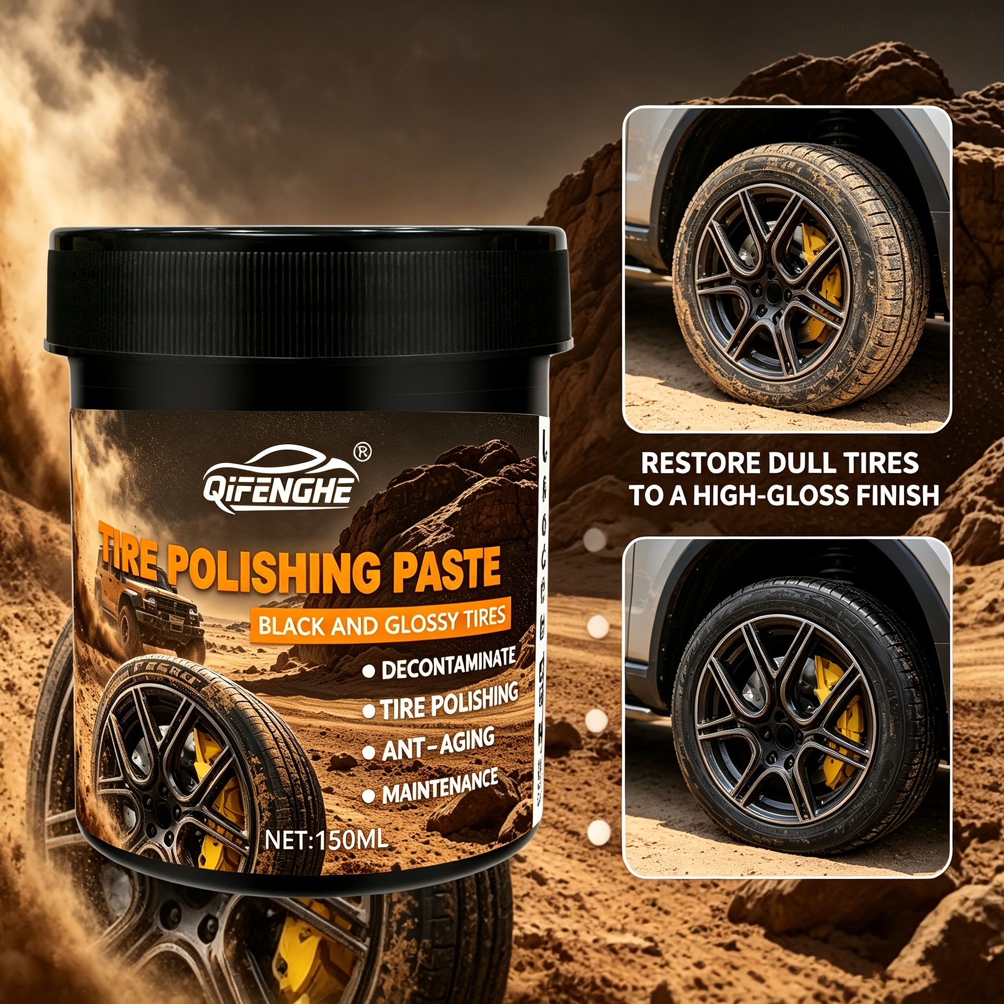 Car Tire Polish Paste Kit - Hi - Wax Applicator Pad avaliação e preço