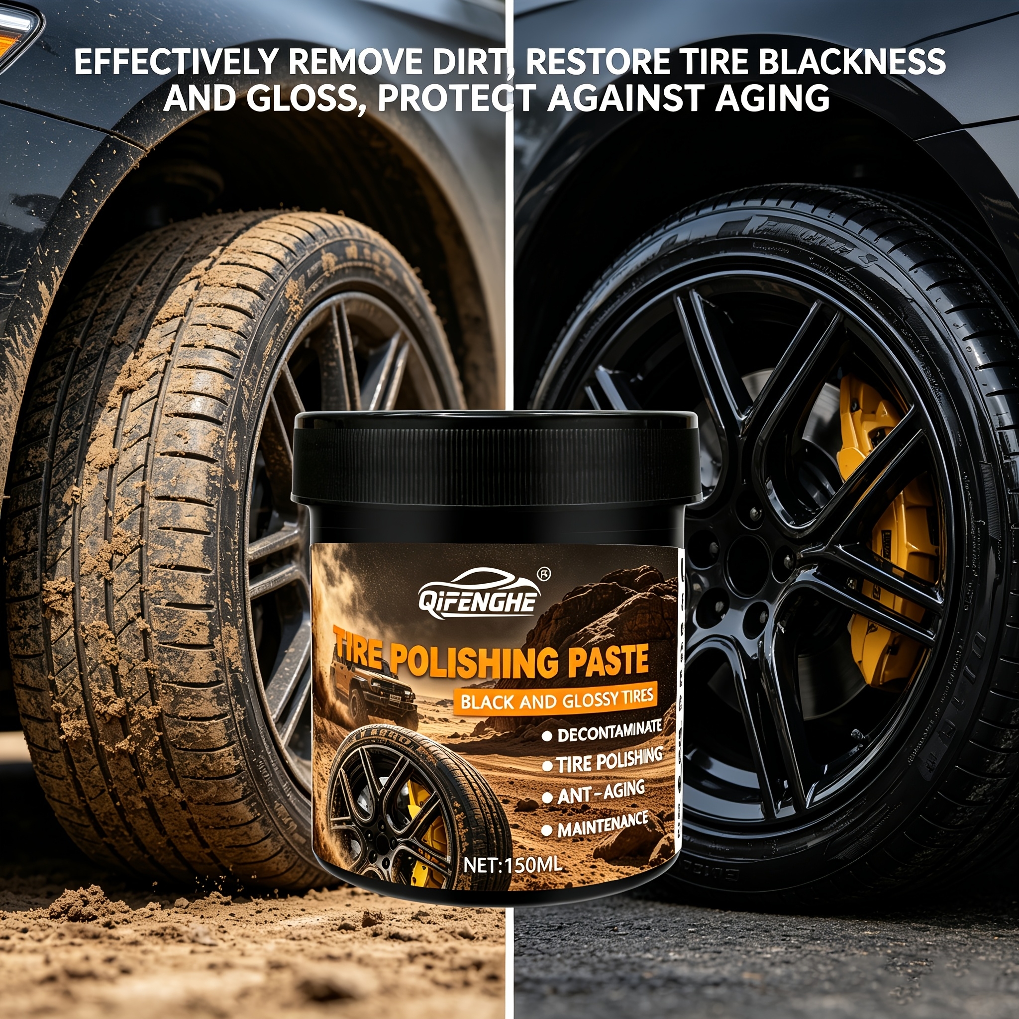 Car Tire Polish Paste Kit - Hi - Wax Applicator Pad avaliação e preço