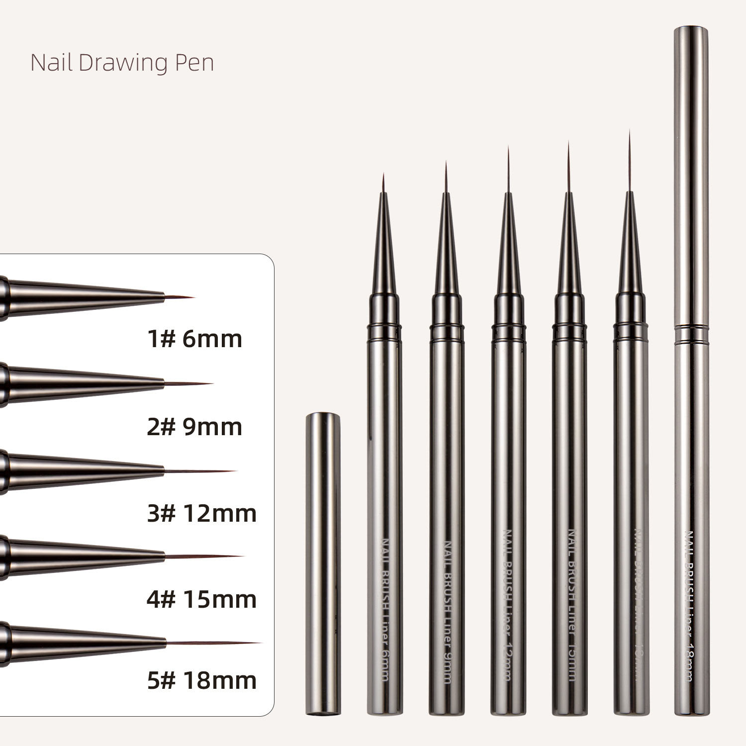 1/3/5pcs Nail Art Liner Brushe - Detailing Brush Set avaliação e preço