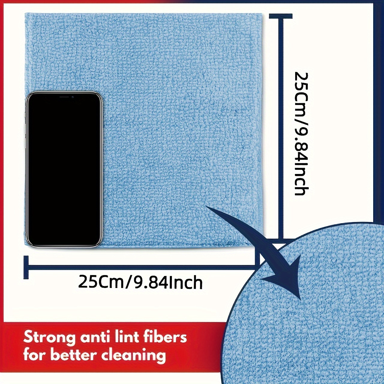 1-50pcs Light Blue Microfiber  - Microfiber Towel Detailing avaliação e preço
