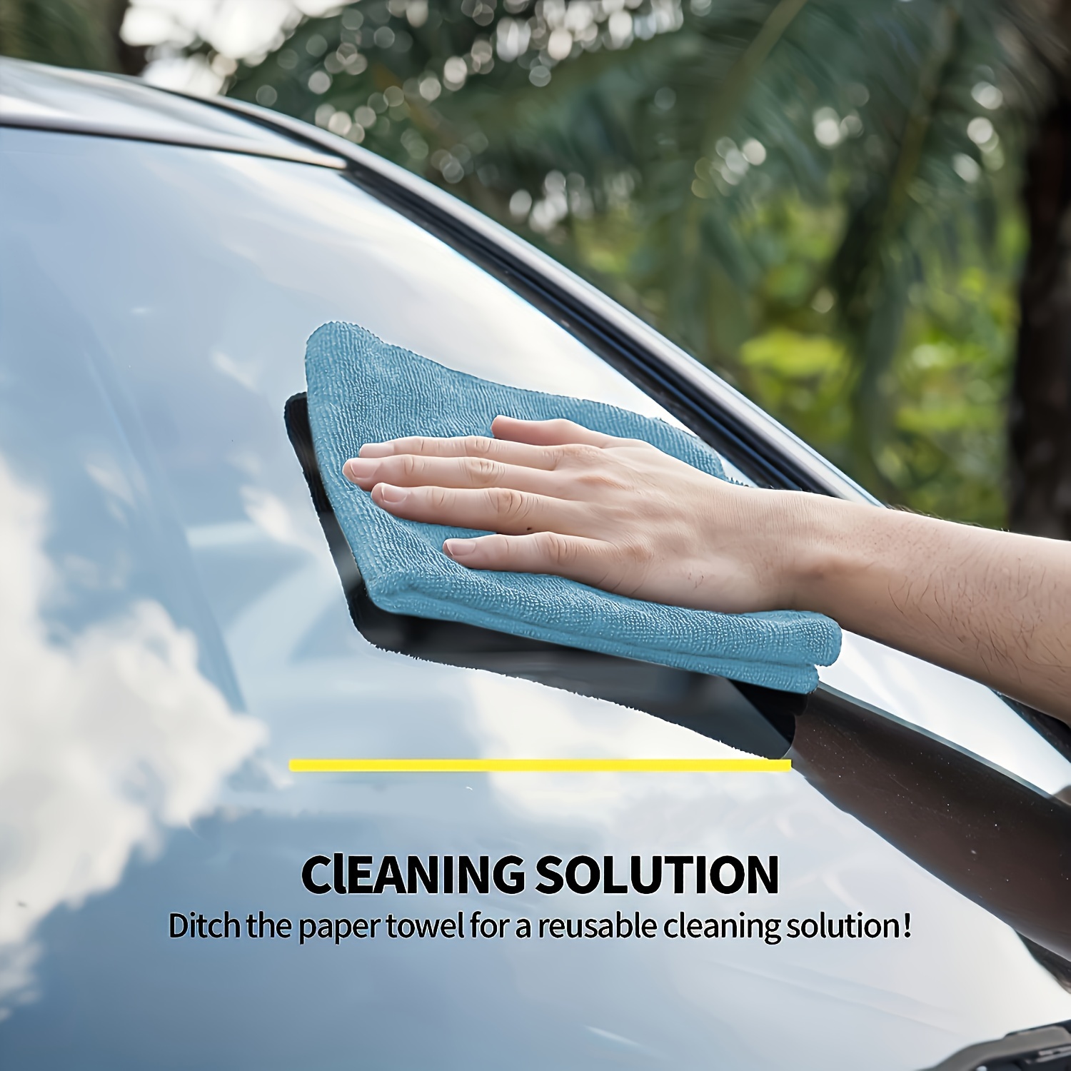 1-50pcs Light Blue Microfiber  - Microfiber Towel Detailing avaliação e preço