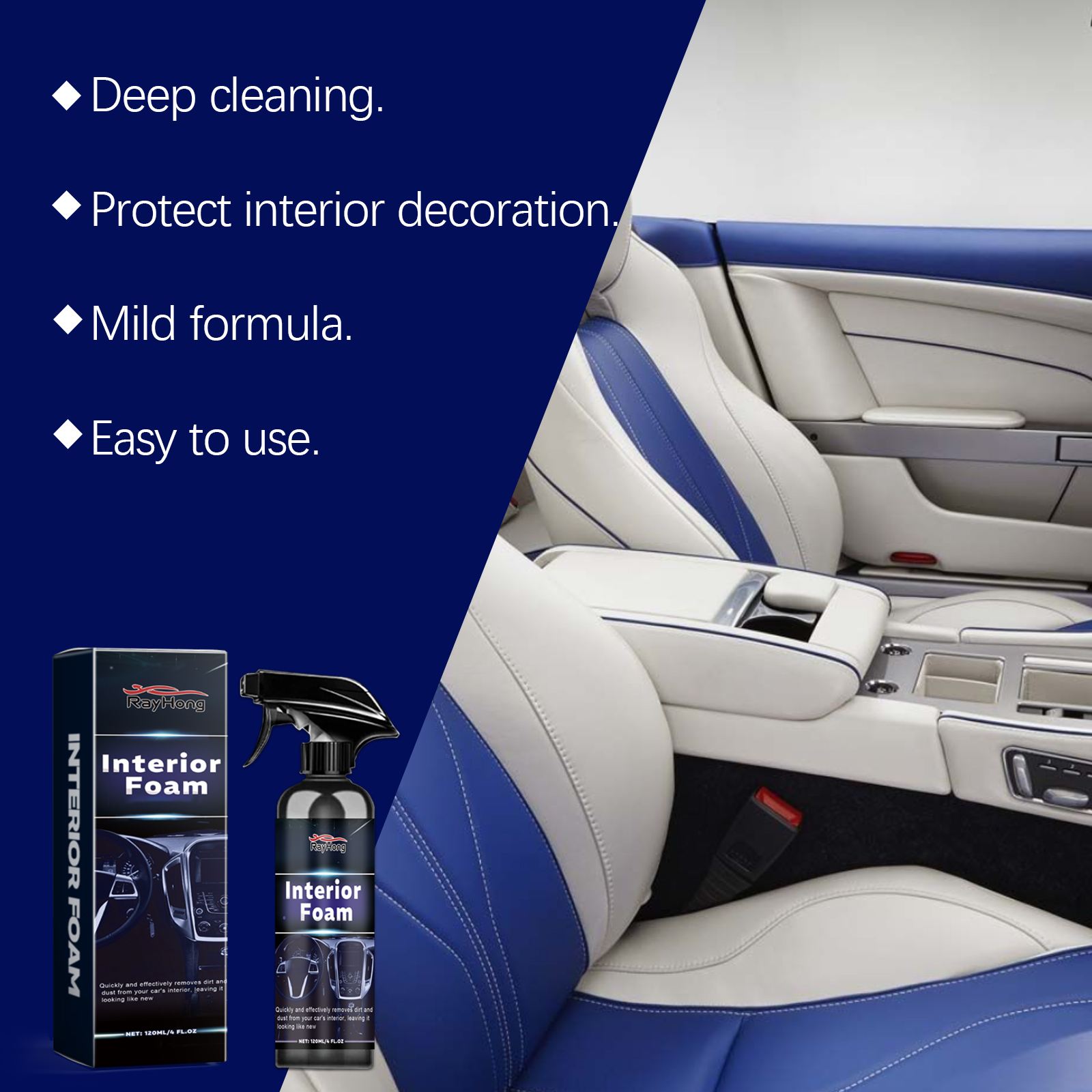 Multi-purpose Car Interior Foa - Seat Cleaner Fabric avaliação e preço