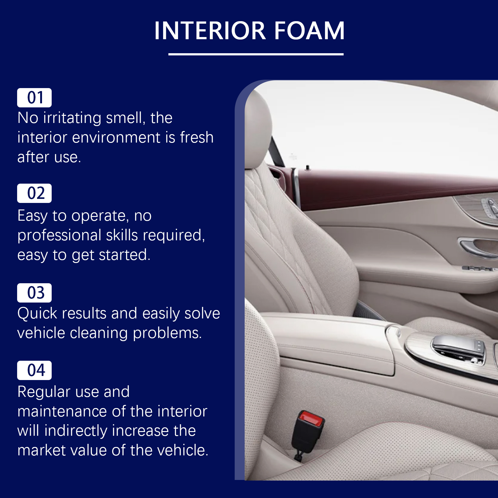 Multi-purpose Car Interior Foa - Seat Cleaner Fabric avaliação e preço