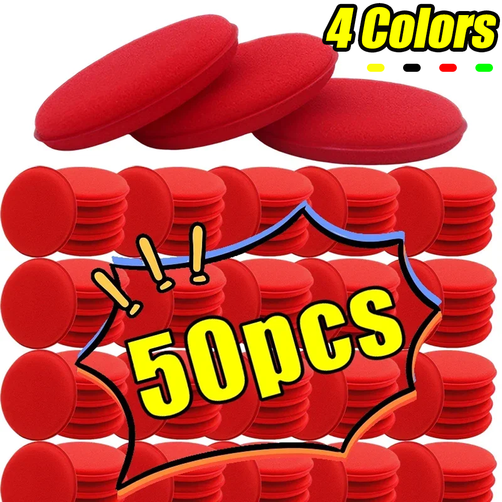50pcs Round Car Ultra Soft Foa - Wax Applicator Pad avaliação e preço