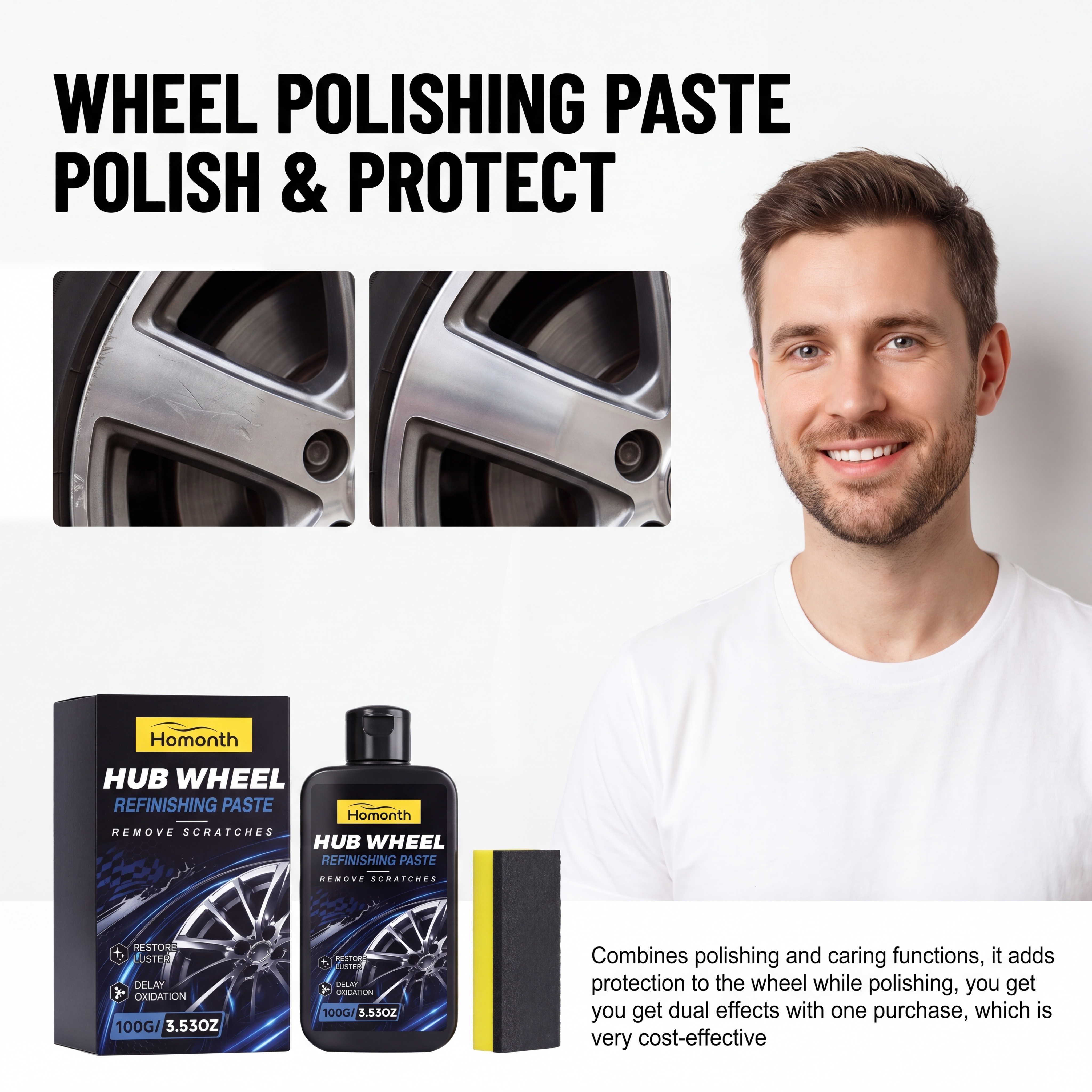 Wheel Polish Paste Scratch Rem - Wheel Cleaner Alloy avaliação e preço