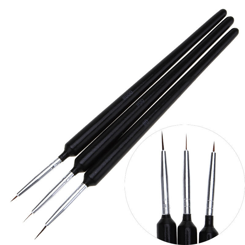 3Pcs Ultra-fine Nail Art Liner - Detailing Brush Set avaliação e preço
