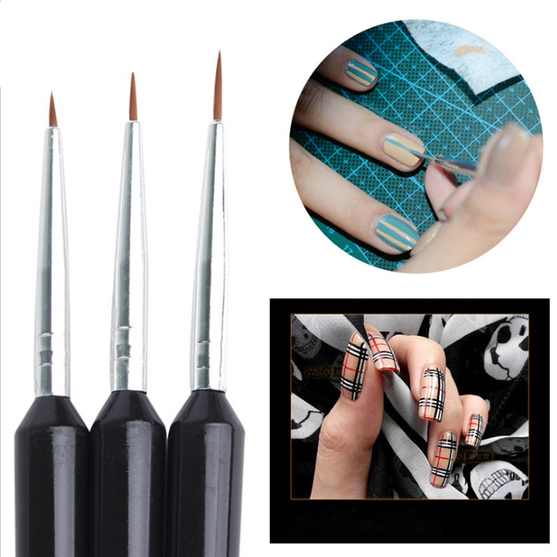 3Pcs Ultra-fine Nail Art Liner - Detailing Brush Set avaliação e preço