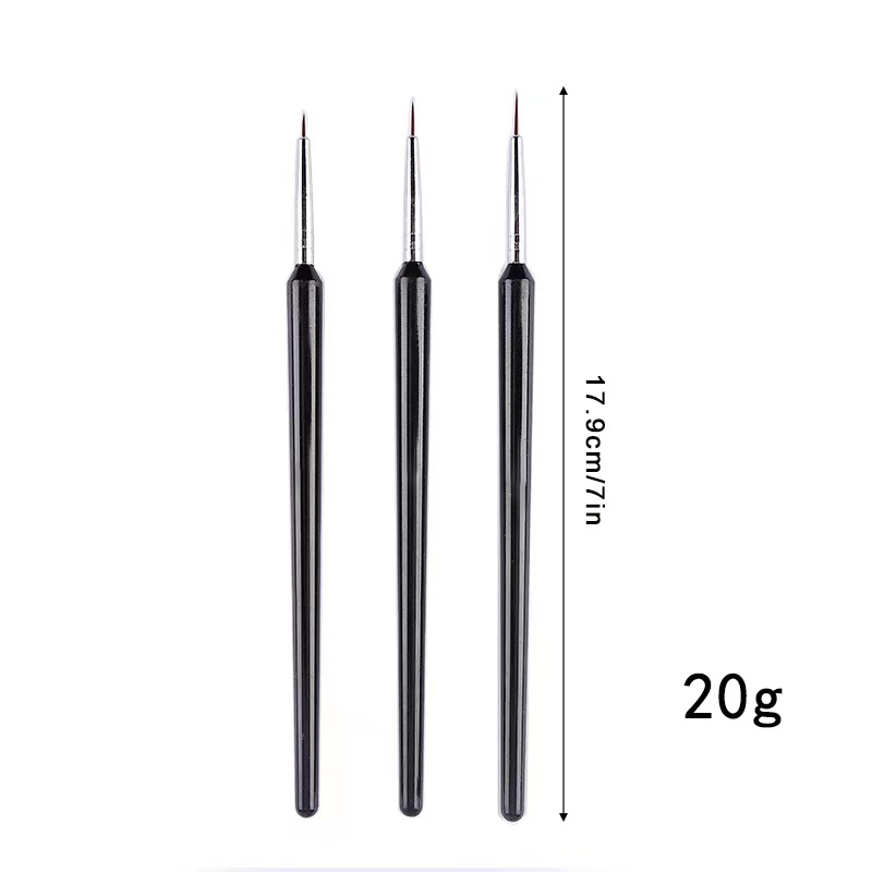 3Pcs Ultra-fine Nail Art Liner - Detailing Brush Set avaliação e preço