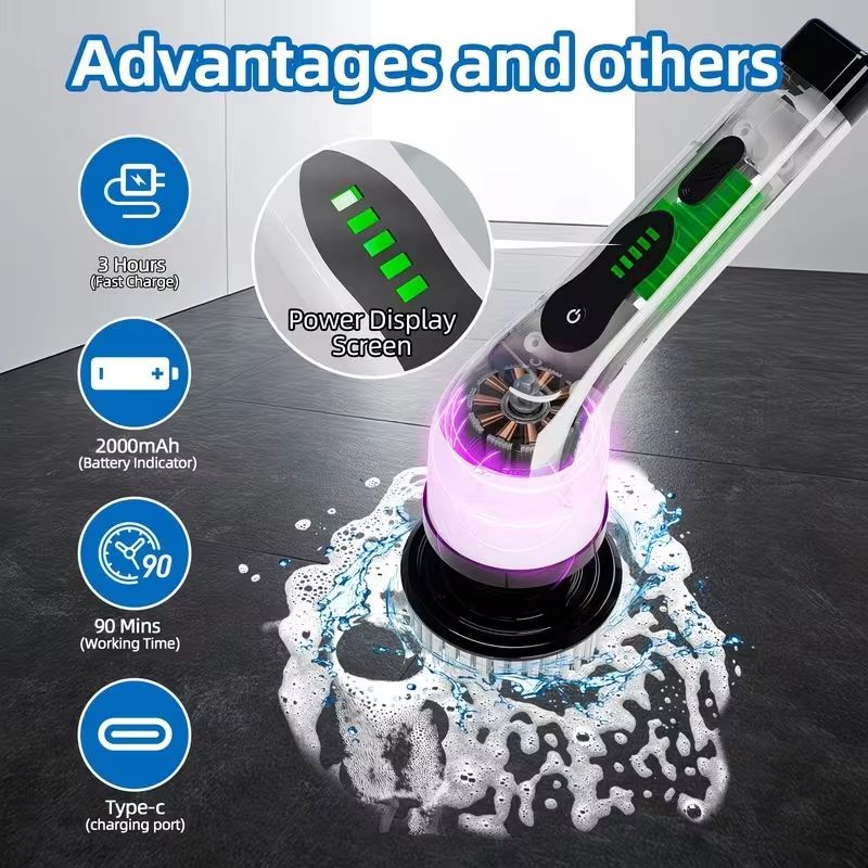 Wireless Electric Spin Scrubbe - Car Cleaning Brush avaliação e preço