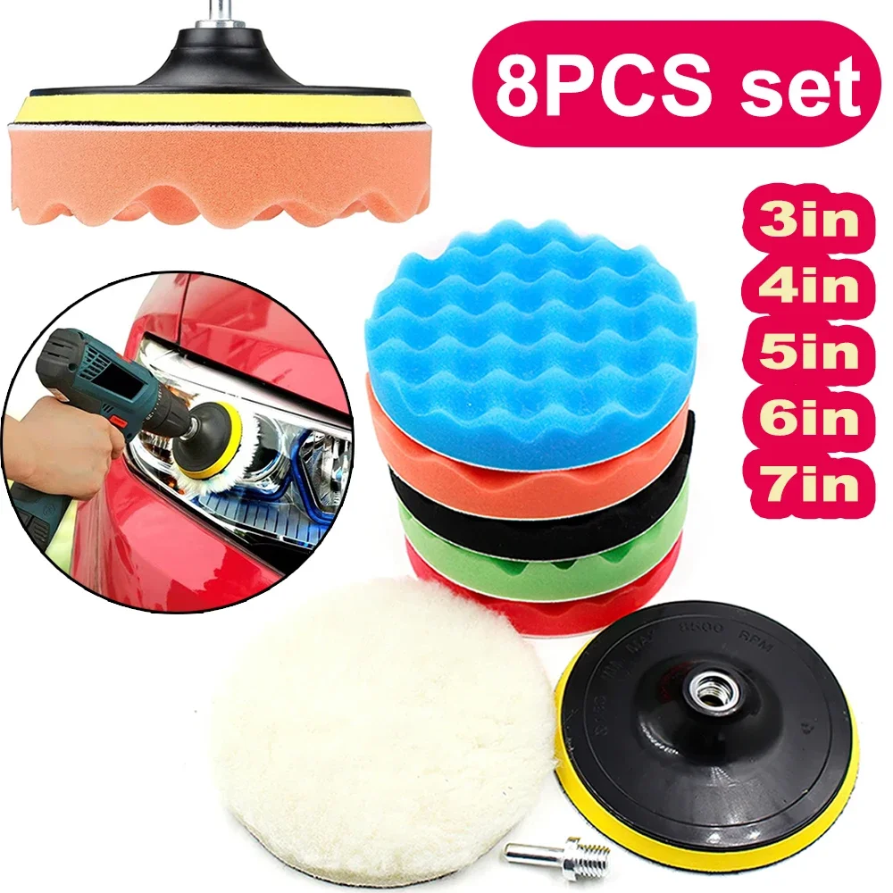 New 8Pcs Car Polishing Pads Ki - Polish Pad Set Buffer avaliação e preço