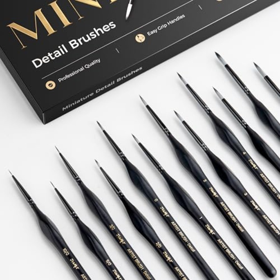 Detail Paint Brushes Set, 12 P - Detailing Brush Set avaliação e preço