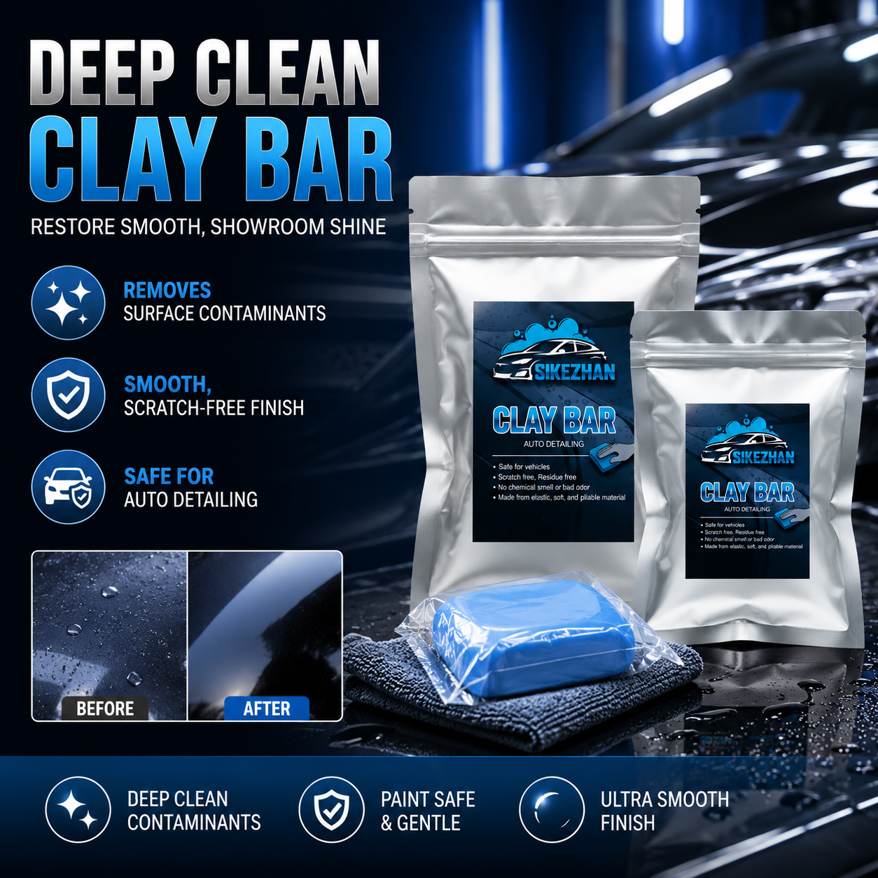 SIKEZHAN Magic Car Clay Bar fo - Clay Bar Lubricant avaliação e preço