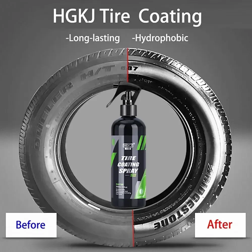 HGKJ S22 Car Tire Gloss Spray, - Tire Shine Spray Sealant avaliação e preço