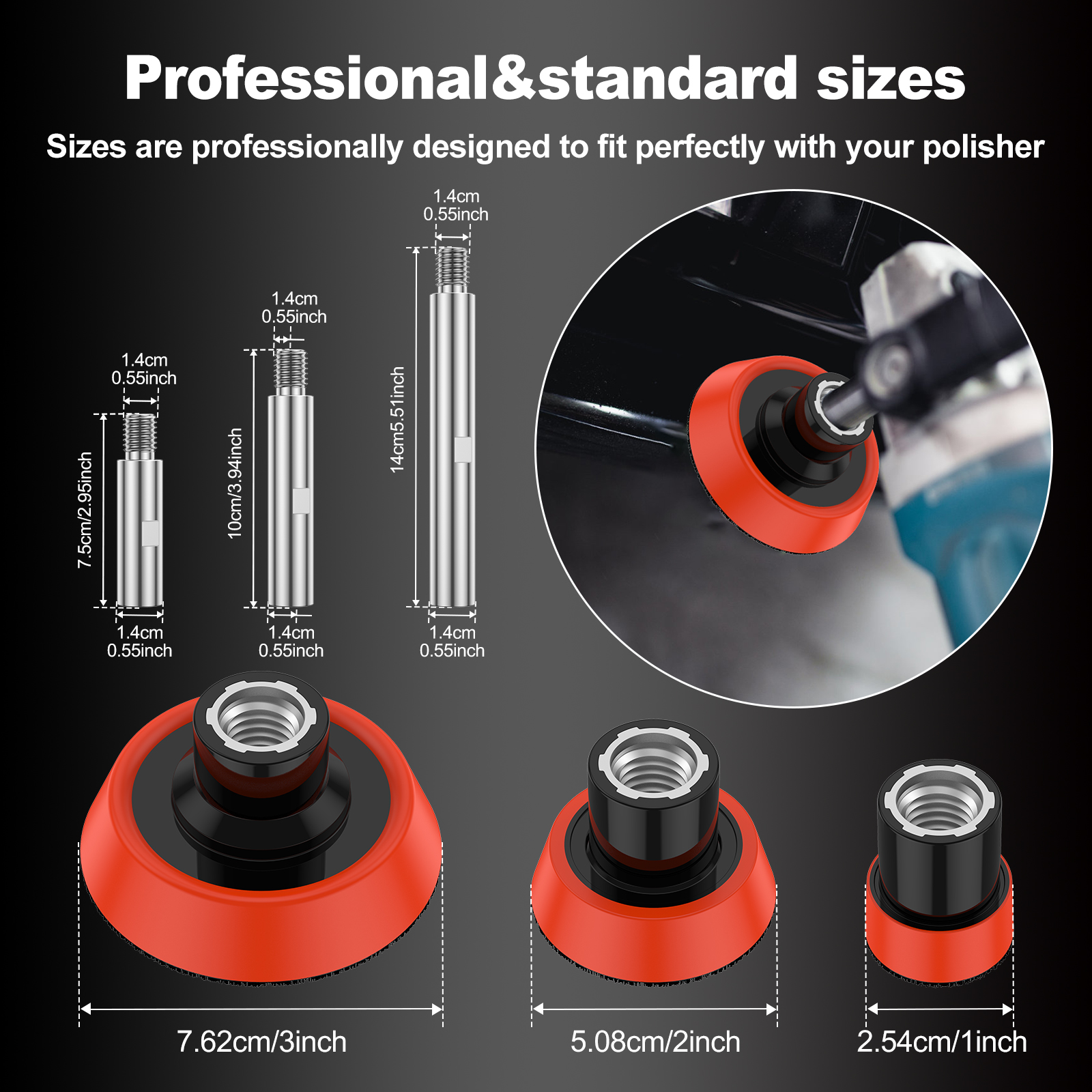 M14 Thread Polisher Extension  - Polish Pad Set Buffer avaliação e preço
