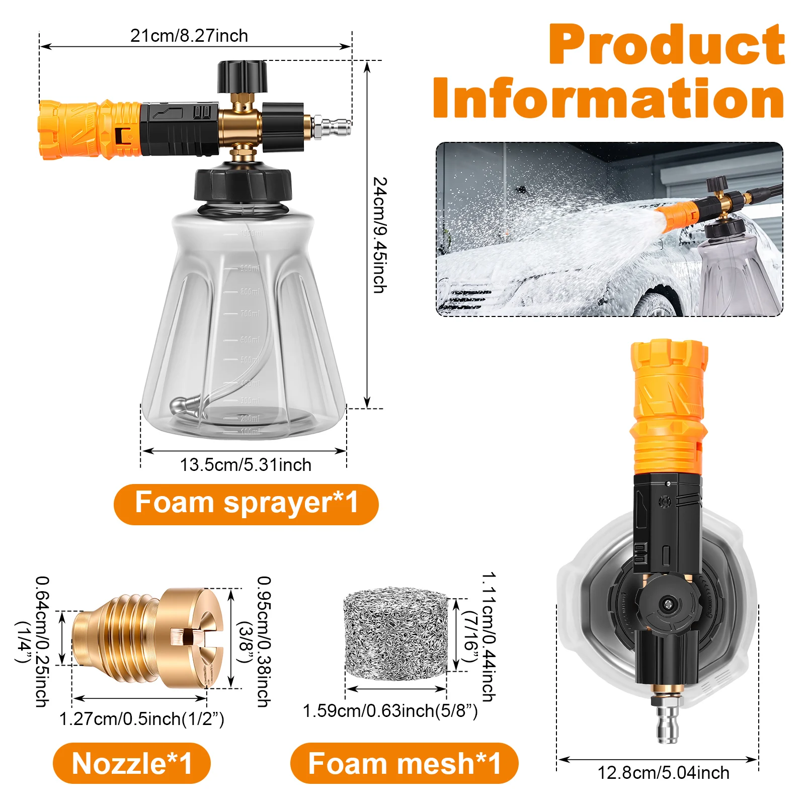 Foam Cannon for Pressure Washe - Foam Cannon Car Wash avaliação e preço