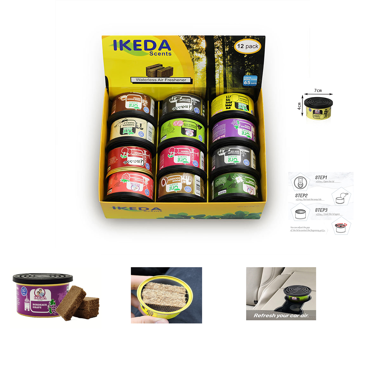 Car Air Fresheners:  Lemon Sce - Odor Eliminator Car avaliação e preço