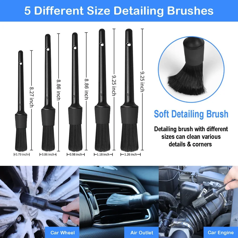 Car Wash Brush Set Detailing B - Dirt Brush Interior avaliação e preço