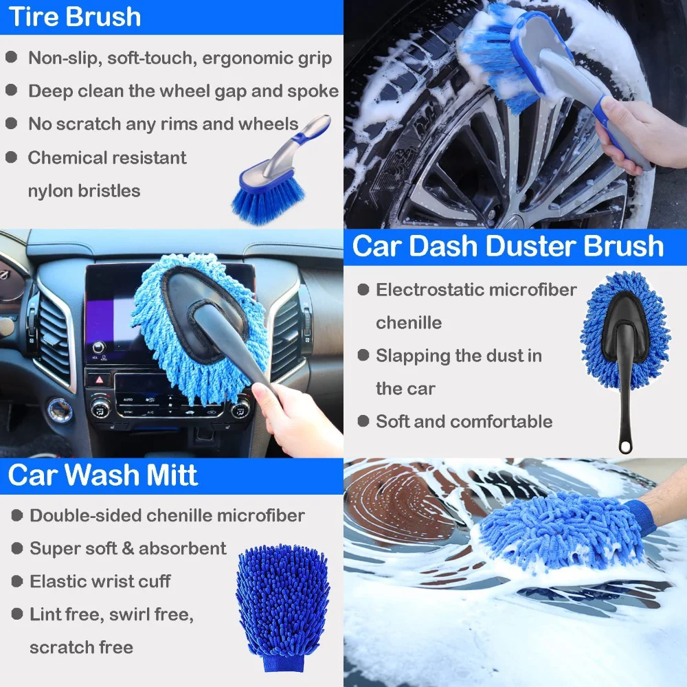 Car Wash Brush Set Detailing B - Dirt Brush Interior avaliação e preço