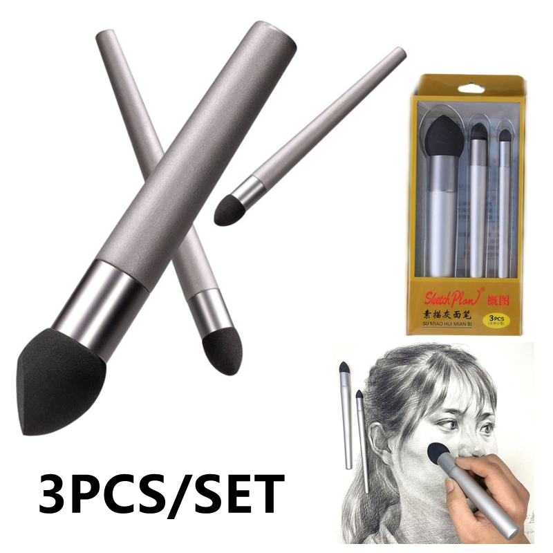 3Pcs Sketch Pen Brush Sponge W - Detailing Brush Set avaliação e preço