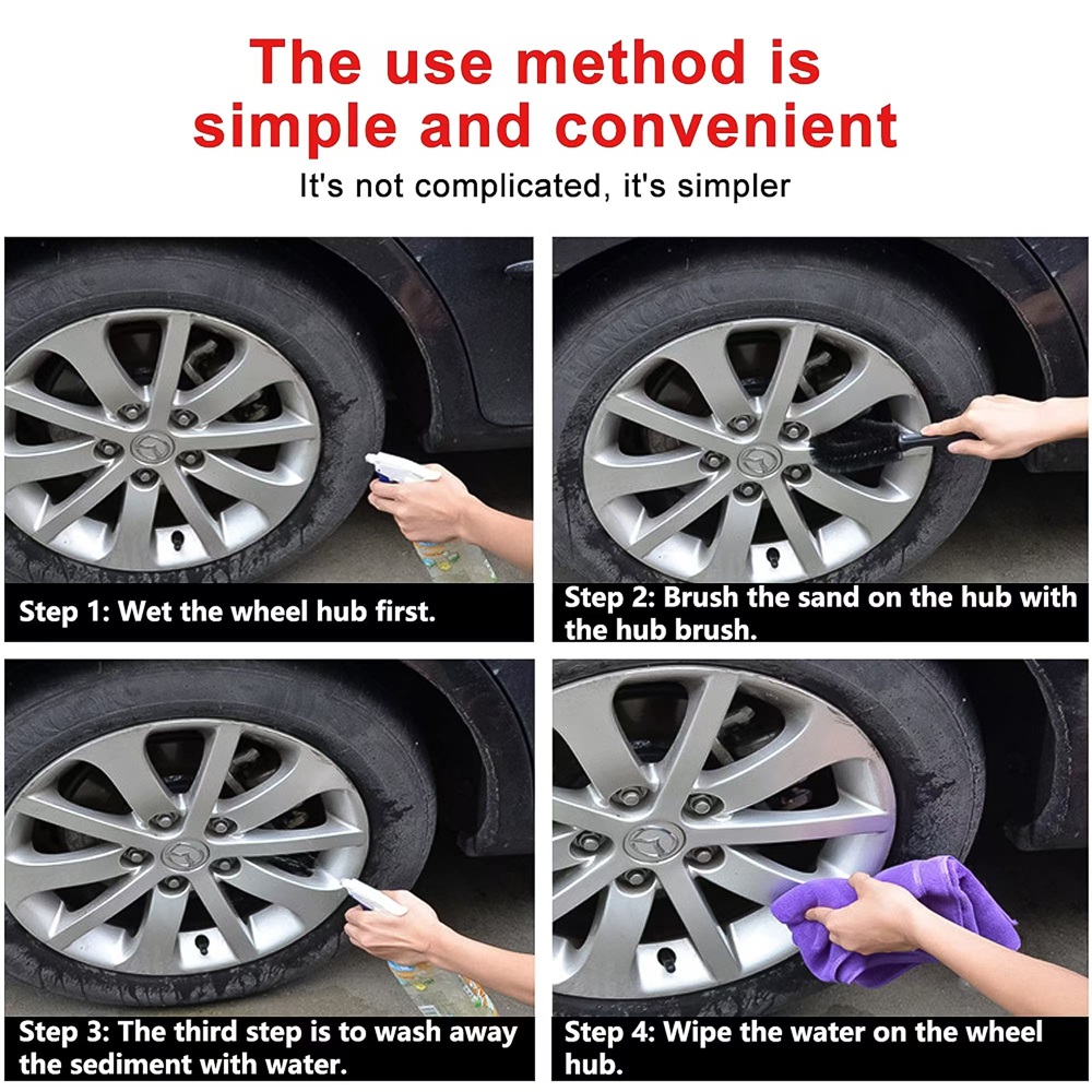 Car Wheel Brush Soft Bristle T - Wheel Cleaner Alloy avaliação e preço