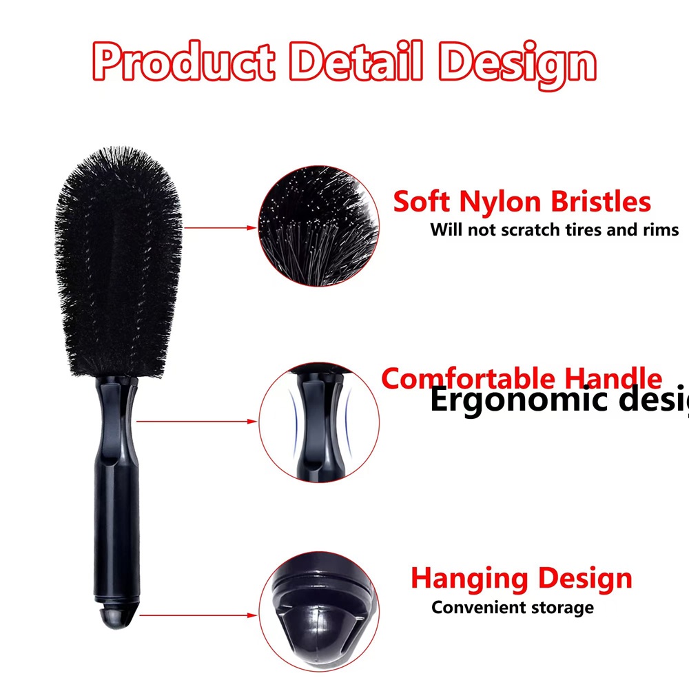 Car Wheel Brush Soft Bristle T - Wheel Cleaner Alloy avaliação e preço